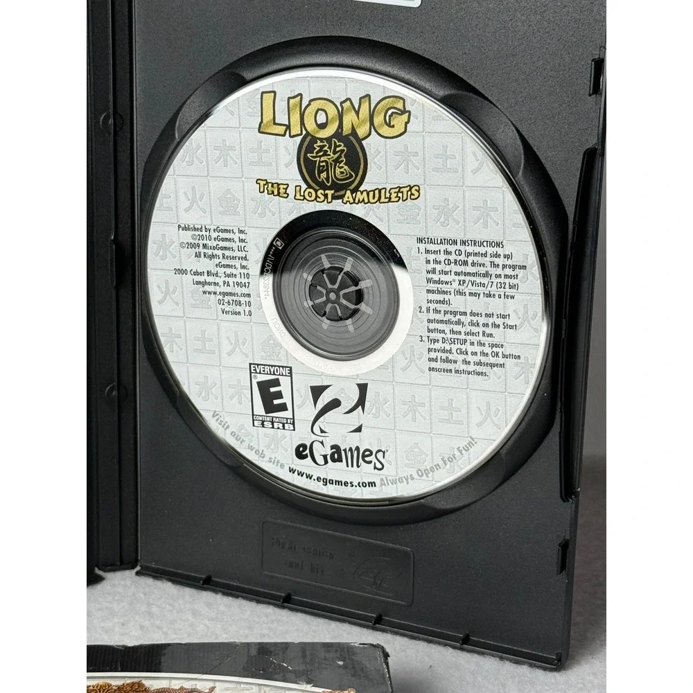 Liong The Lost Amulets PC‎ CD-ROM Game eGames Hidden Object Puzzle 2010